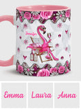 Be a Flamingo In a Flock of Pigeons - Personalized Flamingo Accent Mug