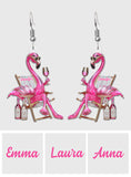 Be A Flamingo In A Flock Of Pigeons - Personalized Flamingo Earrings