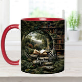 Just A Girl Who Loves Reading - Gift For Book Lovers - Personalized Book Accent Mug
