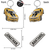 Custom Vehicle Keychain From Any Photo - Personalized Car Lover Premium Keychain With Charms