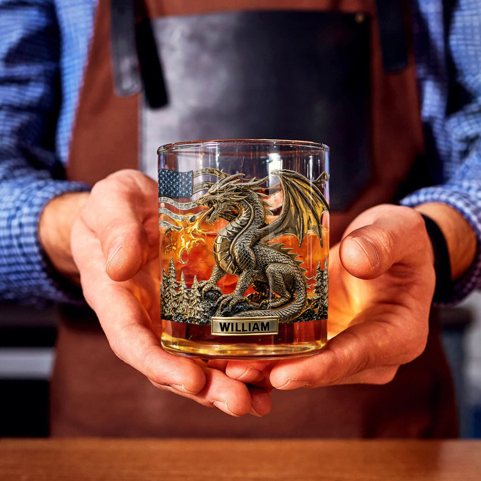 Cool Dragon - Personalized Dragon Whiskey Glass