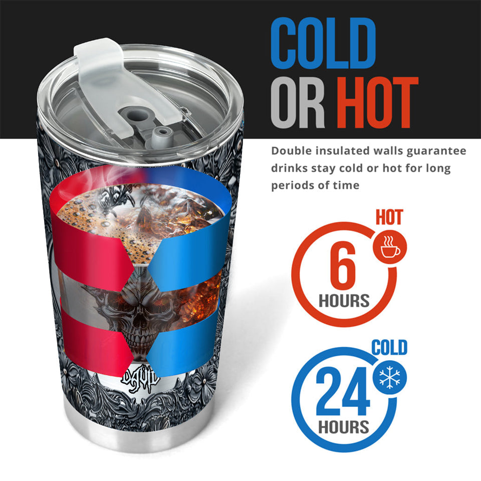 Cool Skull - Personalized Skull Tumbler