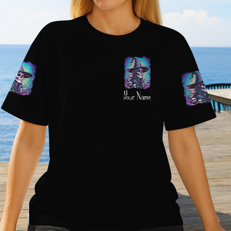 She Trained A Witch - Personalized Witch All Over Shirt