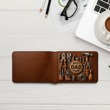 Custom Title Best Gift For Dad/Grandpa - Personalized Father Leather Wallet