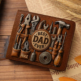 Custom Title Best Gift For Dad/Grandpa - Personalized Father Leather Wallet