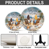 Salty Moms Beach Club - Personalized Mother Ceramic Round Plate