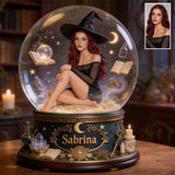 Enchanted Snow Globe - Personalized Witch Custom Shaped Acrylic Plaque