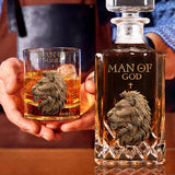 Man Of God - Personalized Christian Whiskey Decanter Set