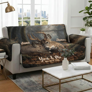 You & Me - Personalized Hunting Sofa/Couch Cover