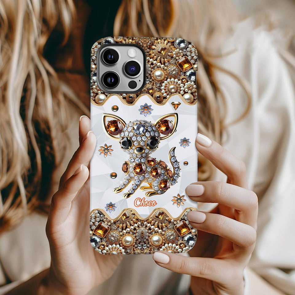 Love Chihuahuas - Personalized Dog Full Print Phone Case