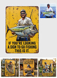 If You're Looking For A Sign - Personalized Fishing Cut Metal Sign