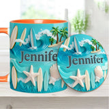 Love Surfing - Personalized Surfing Accent Mug & Coaster