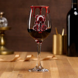 Skull & Roses - Personalized Skull Wine Glass With Long Stem