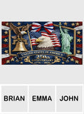 USA 250th Anniversary - Personalized Patriot Garage Door Banner