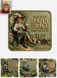 Garden Is My Happy Place - Personalized Gardening 3D Printed Cut Metal Sign