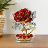 I Love You Mom - Personalized Mother Custom Shaped Acrylic Plaque