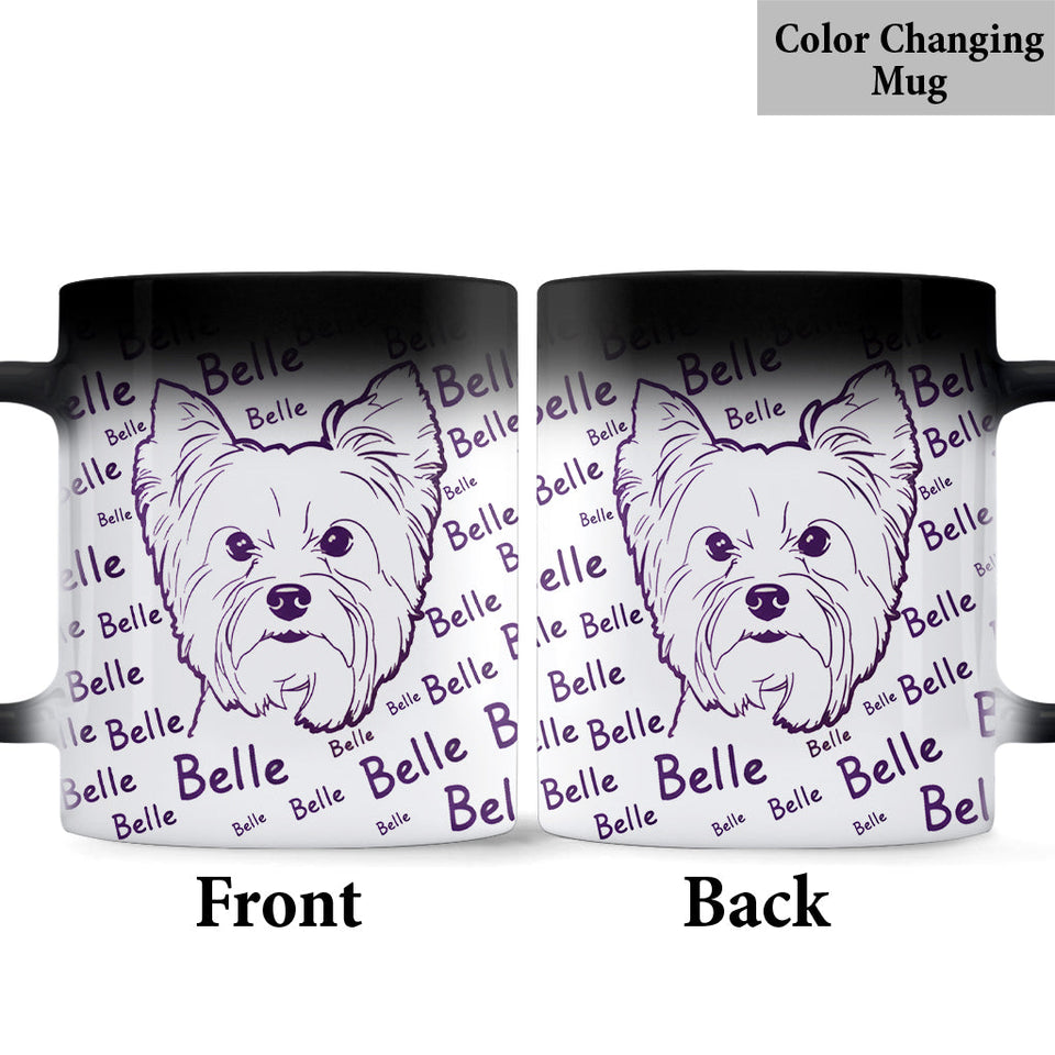 Unique Pet Gift, Badly Drawn Minimalist - Personalized Dog Mug