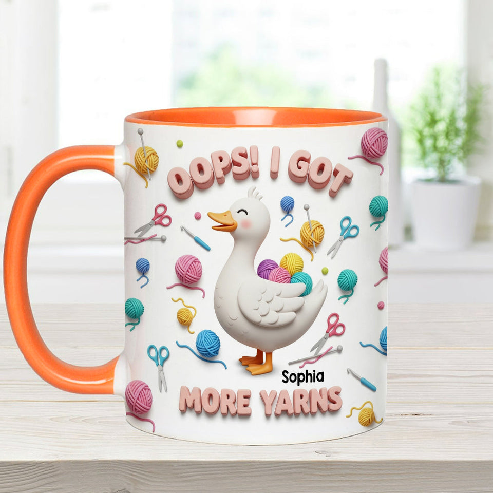 Oops! I Got More Yarns - Personalized Crocheting Accent Mug