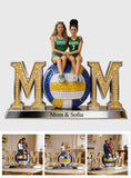 Proud Volleyball Mom - Personalized Volleyball Custom Shaped Acrylic Plaque