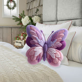 Fluffy Butterfly - Personalized Butterfly Faux Fur Shaped Pillow