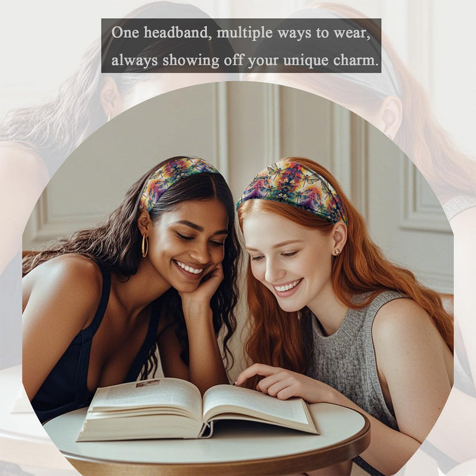 Love Dragonfly - Personalized Dragonfly Unisex Headband/ Turban
