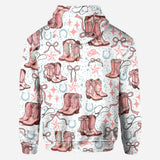 Coquette Cowgirl Boots and Bows - Personalized Cowgirl All Over Shirt