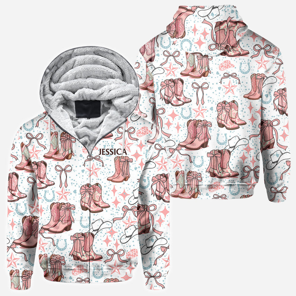 Coquette Cowgirl Boots and Bows - Personalized Cowgirl All Over Shirt