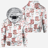 Coquette Cowgirl Boots and Bows - Personalized Cowgirl All Over Shirt