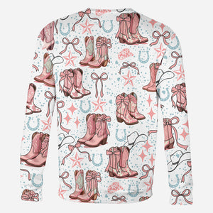 Coquette Cowgirl Boots and Bows - Personalized Cowgirl All Over Shirt