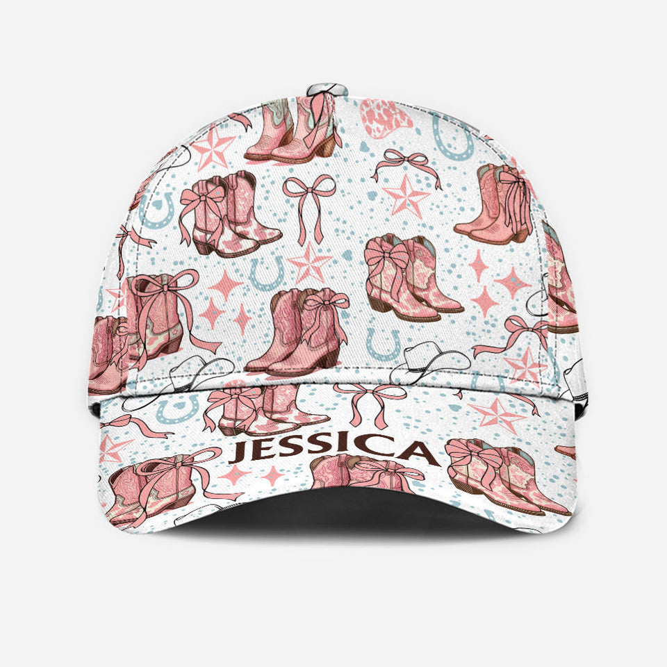 Coquette Cowgirl Boots and Bows - Personalized Cowgirl Classic Cap