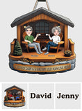 A Lovely Lady A Grumpy Old Man Live Here - Personalized Couple Custom Shaped Wood Sign