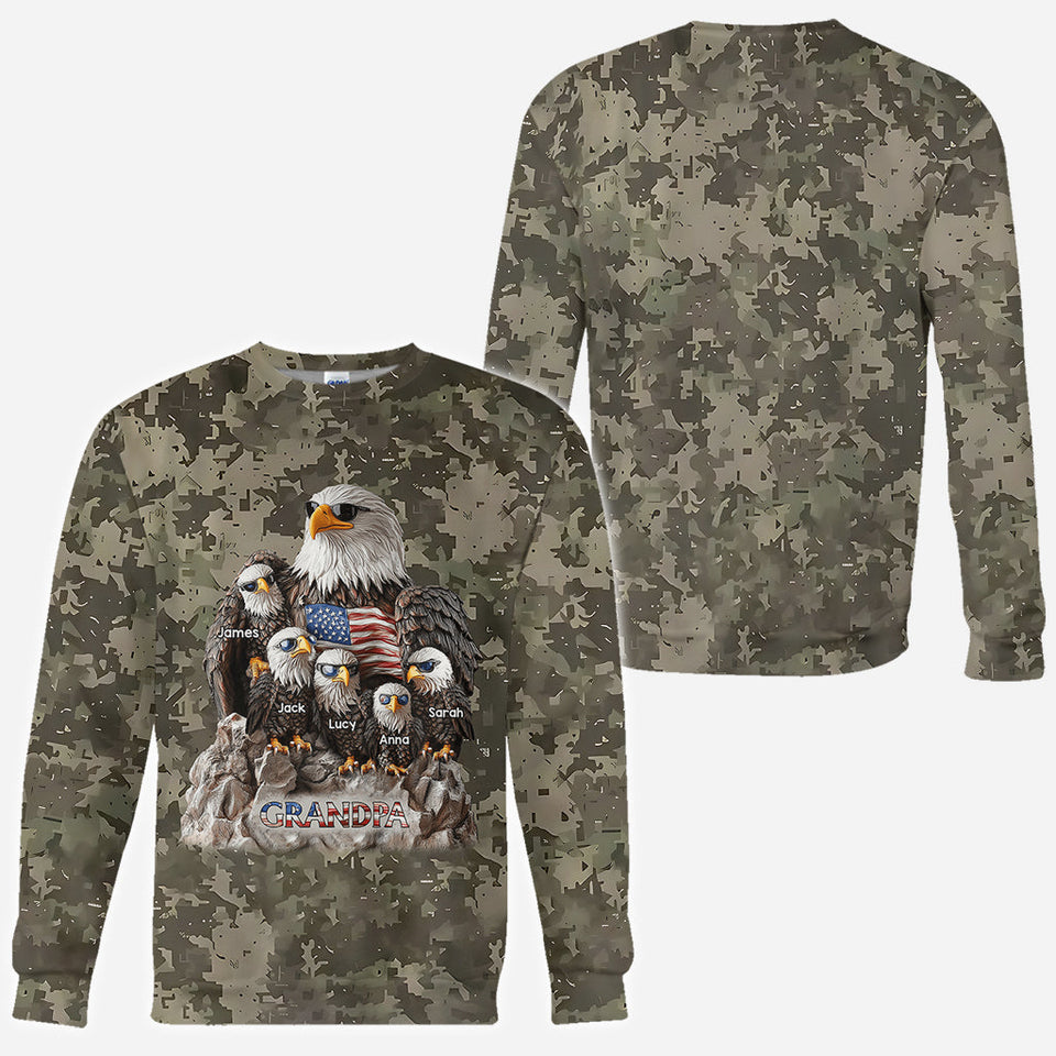 Strong Papa - Personalized Father All Over Shirt