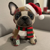 Pet Christmas Quilt - Personalized Dog Faux Fur Shaped Pillow