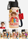 Perfect Back To School Gift - Personalized Kid Bottle With Plush Charm