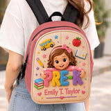 Perfect Back To School Gift For Kids - Personalized Kid Changeable Leather Patch Backpack