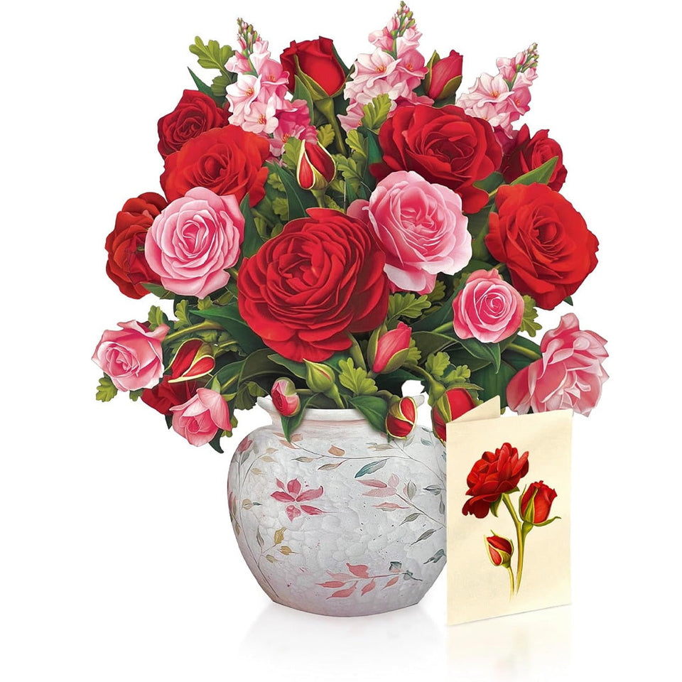 Paper Flower Bouquet Greeting Cards with Envelope