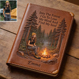 Our Happy Place - Personalized Camping Leather Journal