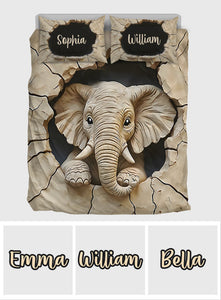 Love Elephant - Personalized Elephant Bedding Set