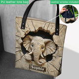 Love Elephant - Personalized Elephant Tote Bag