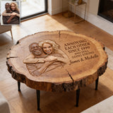 Growing Old Together - Personalized Couple Table Custom Shape
