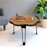 Growing Old Together - Personalized Couple Table Custom Shape