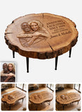 Growing Old Together - Personalized Couple Table Custom Shape