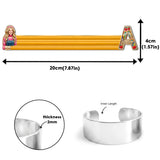 Best Teacher Ever - Personalized Teacher Shaped Cuff Bracelet