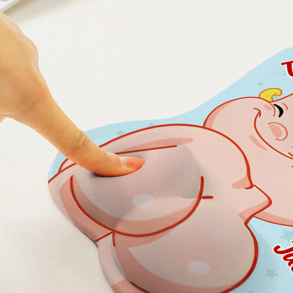 Funny Dad Gift - Dear Dad Thanks for Wiping My Butt and Stuff - Personalized Father 3D Mouse Pad