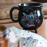 Beautiful Triple Moon - Personalized Witch Cauldron Mug