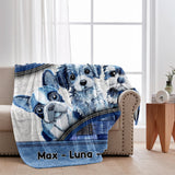Cute Dogs - Personalized Dog Blanket
