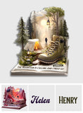 The Mountain Is Calling And I Must Go - Personalized Camping Custom Shaped Acrylic Plaque