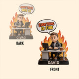 Everything Is Fine - Personalized Colleague Custom Shaped Acrylic Plaque