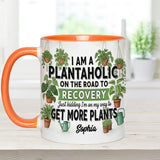 Plantaholic On The Road To Recovery - Personalized Gardening Accent Mug