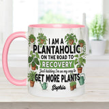 Plantaholic On The Road To Recovery - Personalized Gardening Accent Mug
